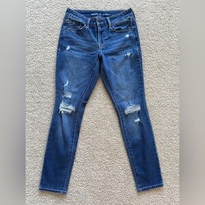 Distressed Blue Jeans